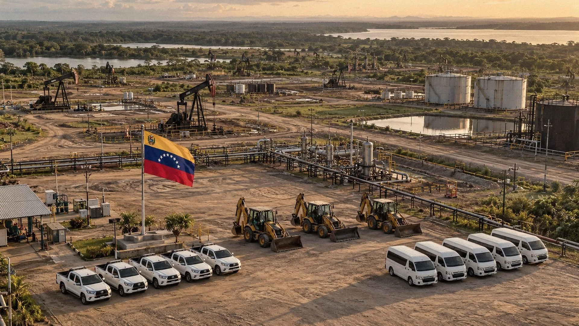 Prestige Empire fleet at an oil field